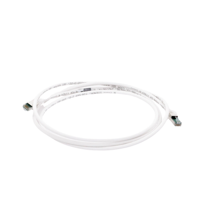 Patch Cord Z-MAX Cat6A S/FTP, CM/LS0H, 7ft, Color Blanco, Versión Bulk (Sin Empaque Individual)