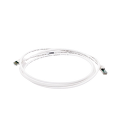 Patch Cord Z-MAX Cat6A S/FTP, CM/LS0H, 7ft, Color Blanco, Versión Bulk (Sin Empaque Individual)