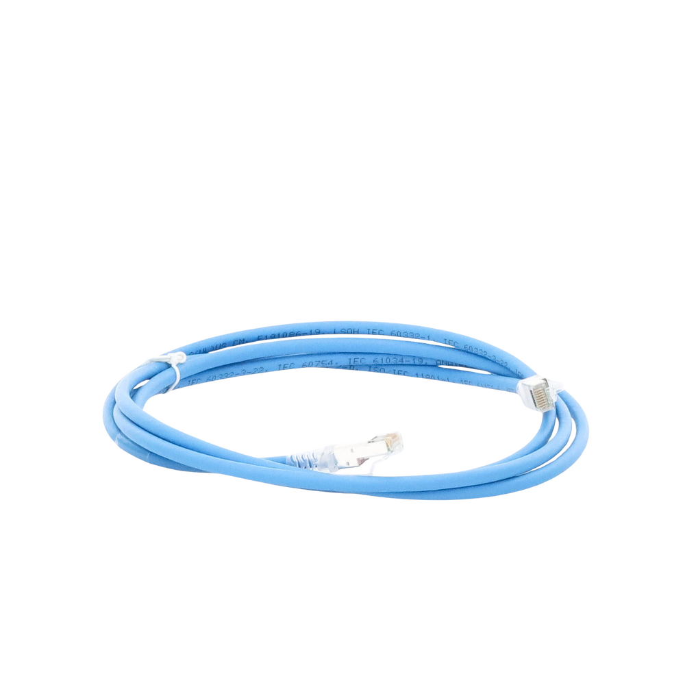 Patch Cord Z-MAX Cat6A S/FTP, CM/LS0H, 2.13 Metros (7 Pies), Color Azul, Versión Bulk (Sin Empaque Individual)