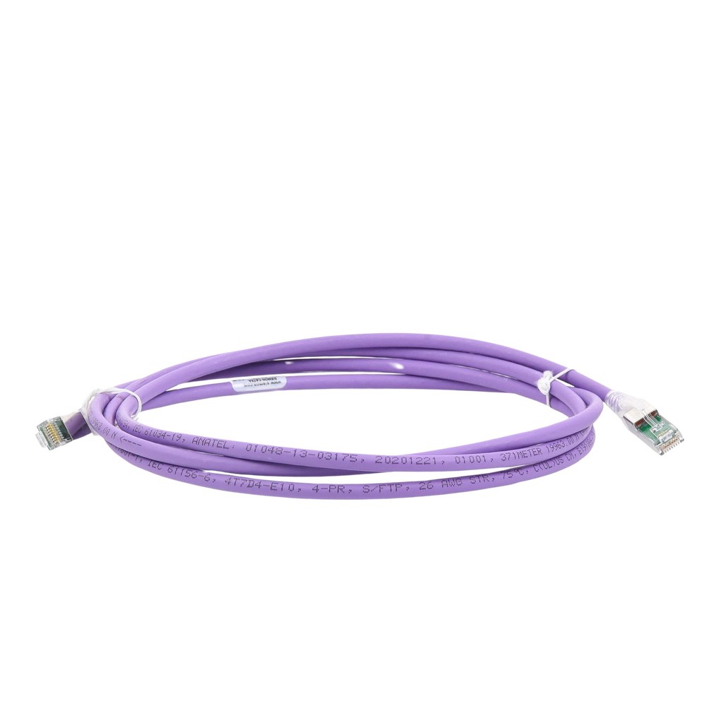 Patch Cord Z-MAX Cat6A S/FTP, CM/LS0H, 2.13 Metros (7 Pies), Color Violeta, Versión Bulk