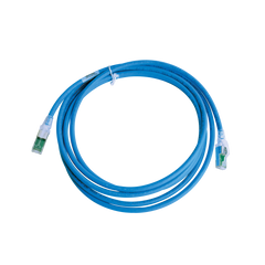 Patch Cord Z-MAX Cat6A S/FTP, CM/LS0H, 3.05 Metros (10 Pies), Color Azul, Versión Bulk (Sin Empaque Individual)