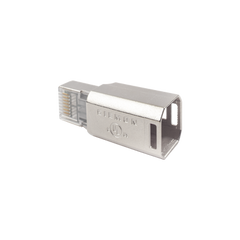Plug RJ45 Cat6A Blindado, Terminación en Campo, Compatible con Todas las Categorías, Con Clip Protector de Seguro