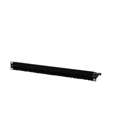 Patch Panel Z-MAX, de 24 puertos, Modular (vacío), Plano, 1UR
