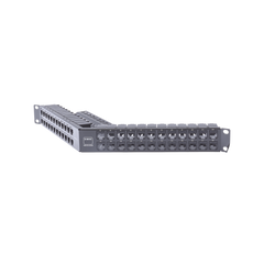 Patch Panel Z-MAX de 48 Puertos, Blindado, Modular (Vacío), Angulado, 1UR