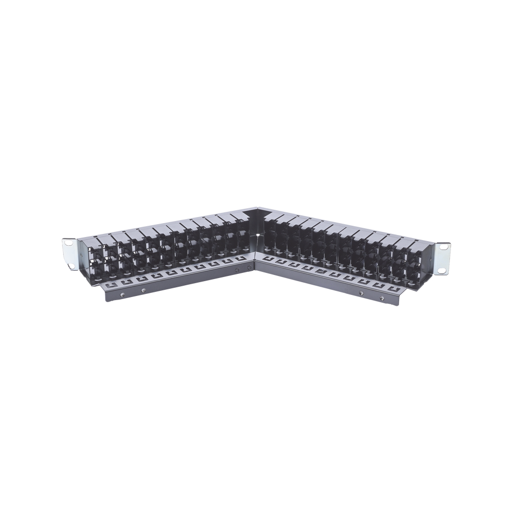 Patch Panel Z-MAX de 48 Puertos, Blindado, Modular (Vacío), Angulado, 1UR