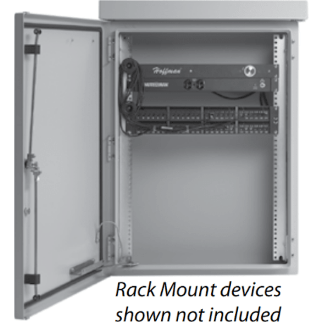 Gabinete Para Exterior OSP ComLine De 25 UR, 700 mm de Ancho, 600 mm de Profundidad, De Aluminio, Color Gris Claro Con Protección NEMA 4/12/4X/3/3R; IP66,