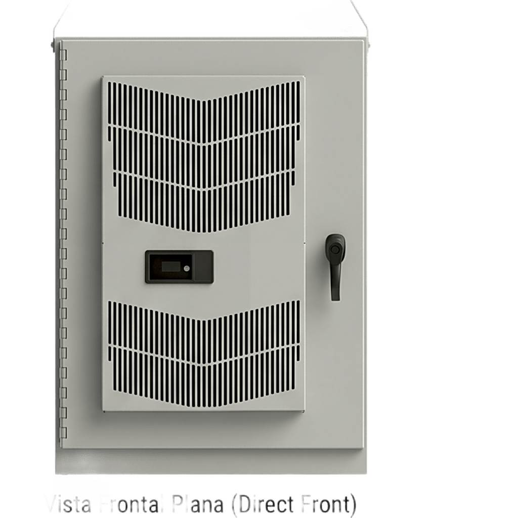 Gabinete para Exterior Tipo 4X de 22 UR / Aluminio Soldado / 1270 x 762 x 508 mm (50 x 30 x 20 in) / Exterior IP66 / Montaje Almohadilla / Aire de Precisión / Gris RAL 7035