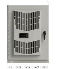 Gabinete para Exterior Tipo 4X Doble Puerta de 22 UR / Aluminio Soldado / 1270 x 762 x 1118 mm / Exterior IP66 / Montaje Almohadilla / Aislamiento Térmico / Aire de Precisión / Gris RAL 7035