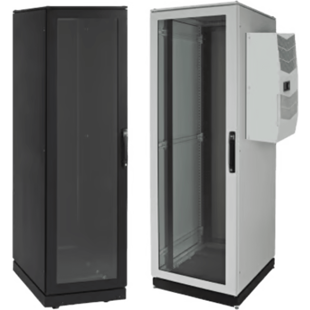 Gabinete de Telecomunicaciones ProLine V/D, 600 mm de Ancho, 1000 mm de Profundidad, Compatible Con Aire Acondicionado Tipo G52, NEMA 12, 42 UR, Color Negro