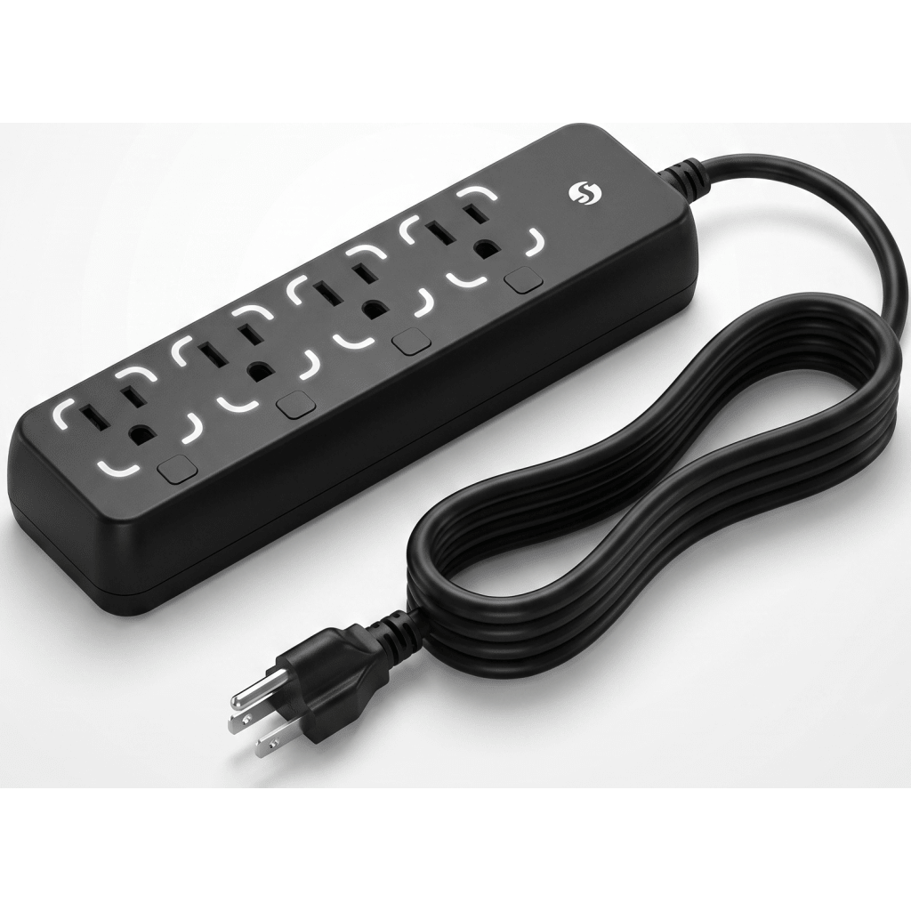 Toma multiple Inteligente / 4 Tomas / Wi-Fi Bluetooth Zigbee / Medición Individual / Protección Sobrecalentamiento / 3680 W Máx / 12 A por Toma / IP20