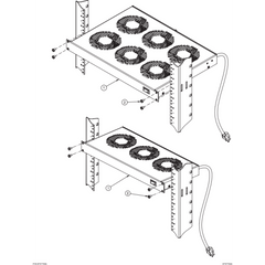 Charola con Ventiladores para Rack 19 in (48.3 cm) / 1U / 3 Ventiladores / 45W / 100-120V AC / Acero Negro RAL 9005