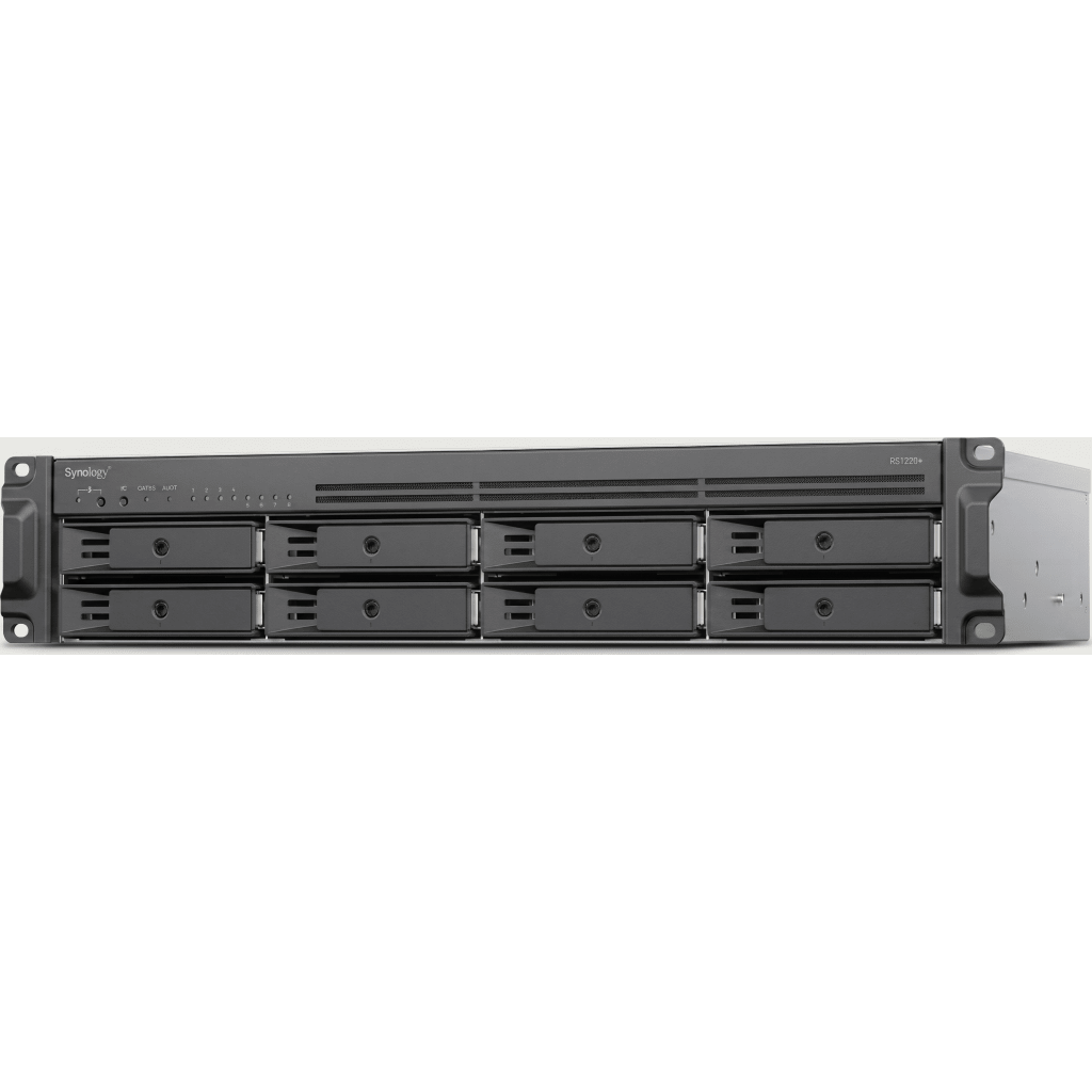 Rack NAS 2U / 8 Bahías / AMD Ryzen V1500B 2.2 GHz / 2.5GbE / M.2 NVMe / Escalable a 12 Bahías