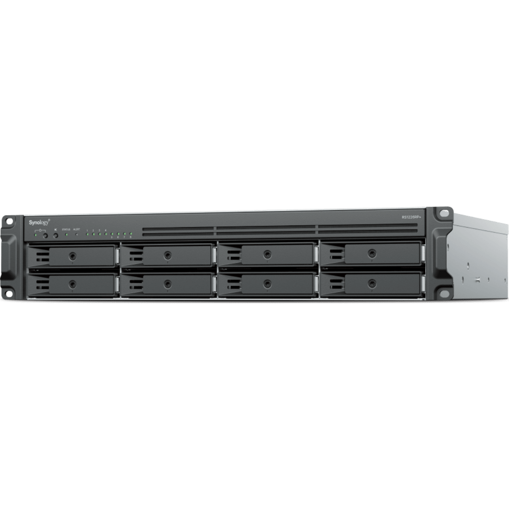 Rack NAS 2U Redundante / 8 Bahías / AMD Ryzen V1500B 2.2 GHz / 2.5GbE / M.2 NVMe / Fuente Dual 550W