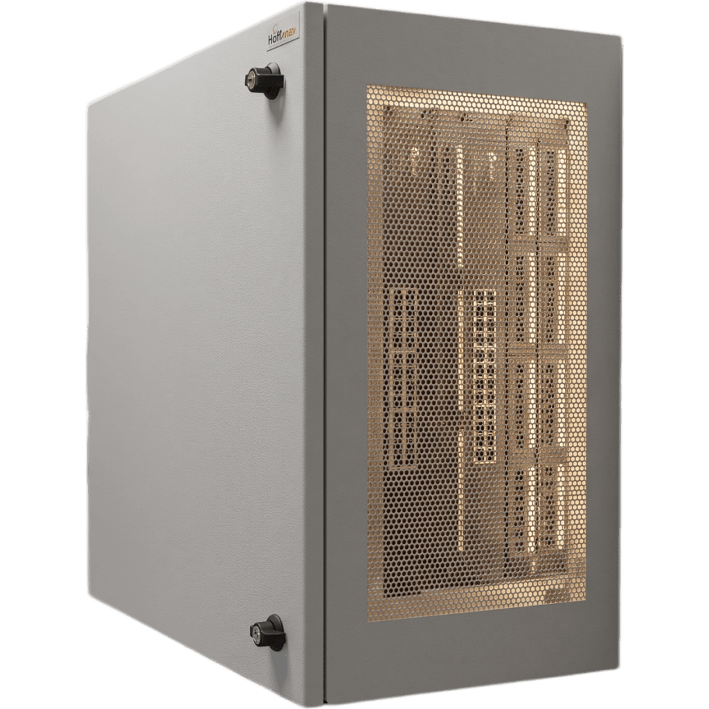 Gabinete de Pared L-Box 6U / Acero 1.9 mm / 914 x 610 x 313 mm (36x24x12 in) / Puerta L 120° / RAL 7035 / Rack 19"