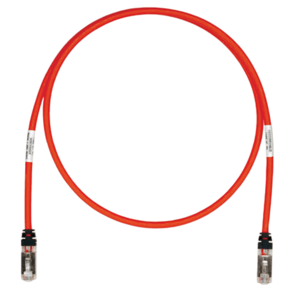 Patch Cord Cat6A, Blindado S/FTP, CM/LS0H, 2.5 Metros (8.20 Pies), Color Rojo