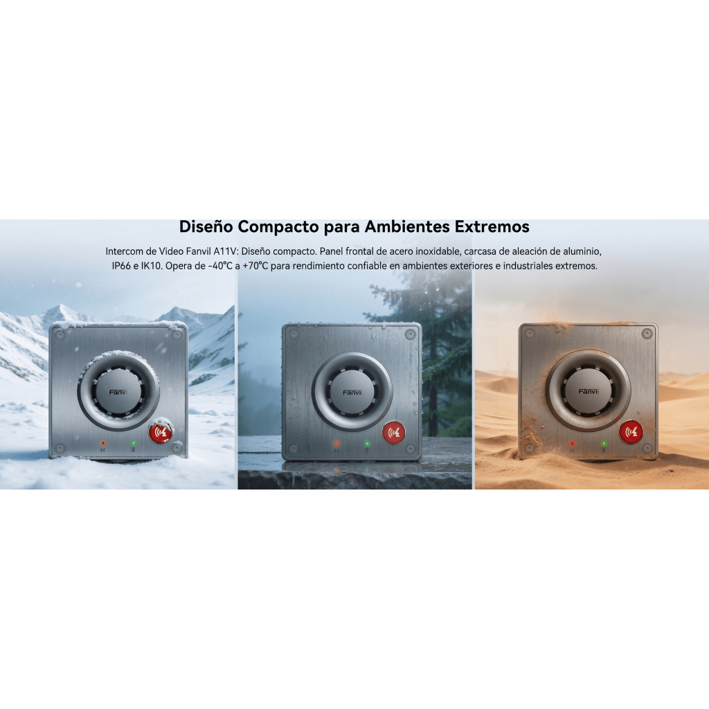 Video Intercom IP para Exterior / Cámara 4 Megapixel (1080p) / HDR e Iluminación IR / Altavoz 5W y Doble Micrófono con Reducción de Ruido / Panel Acero Inoxidable y Cuerpo Aluminio / IP66 e IK10 / PoE+ / 2 Líneas SIP