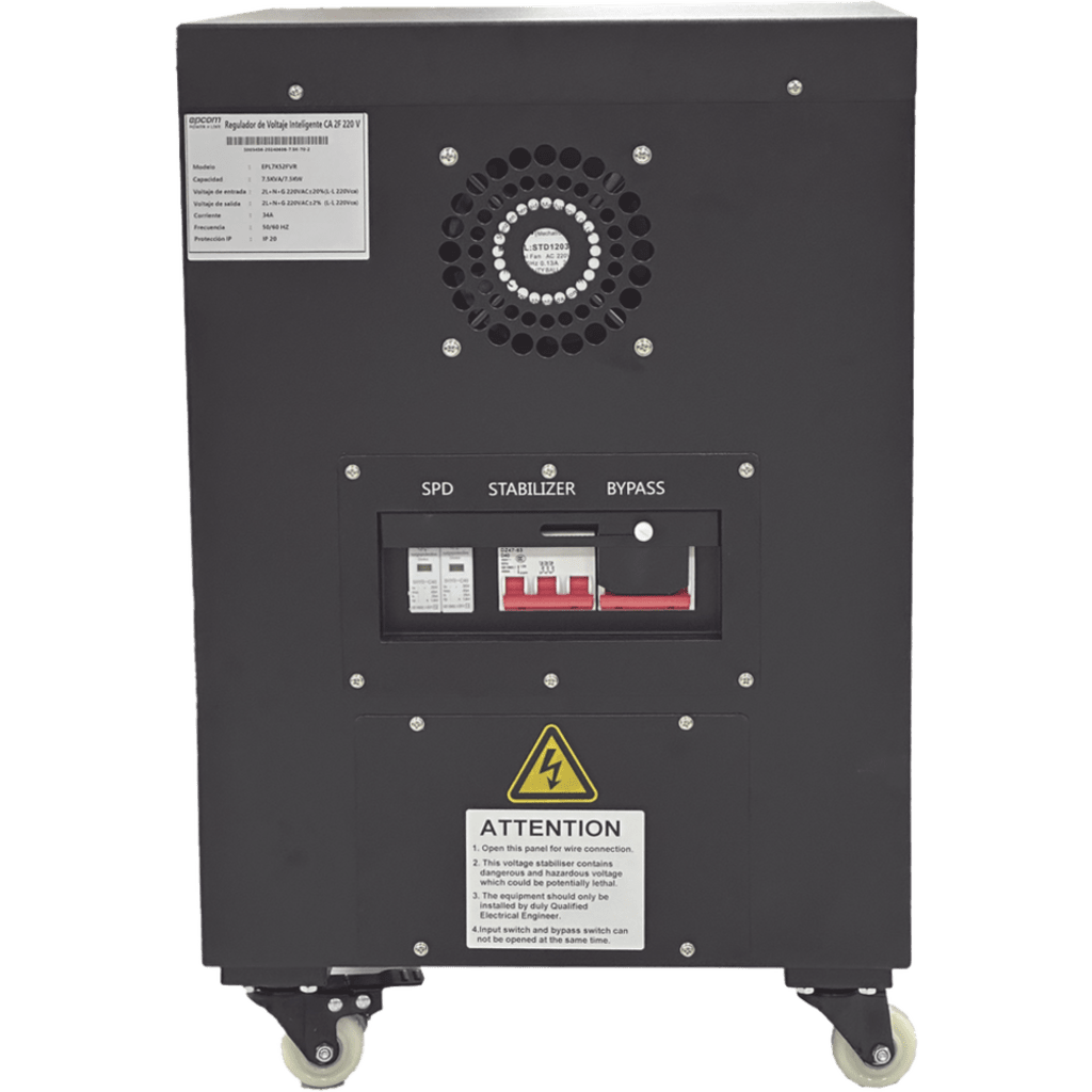 Regulador de Voltaje Industrial Split Phase Ferrorresonante 7.5 kVA/7.5 kW 220 V / Entrada 176-264 V Vca / Salida 215.6-224.4 Vca