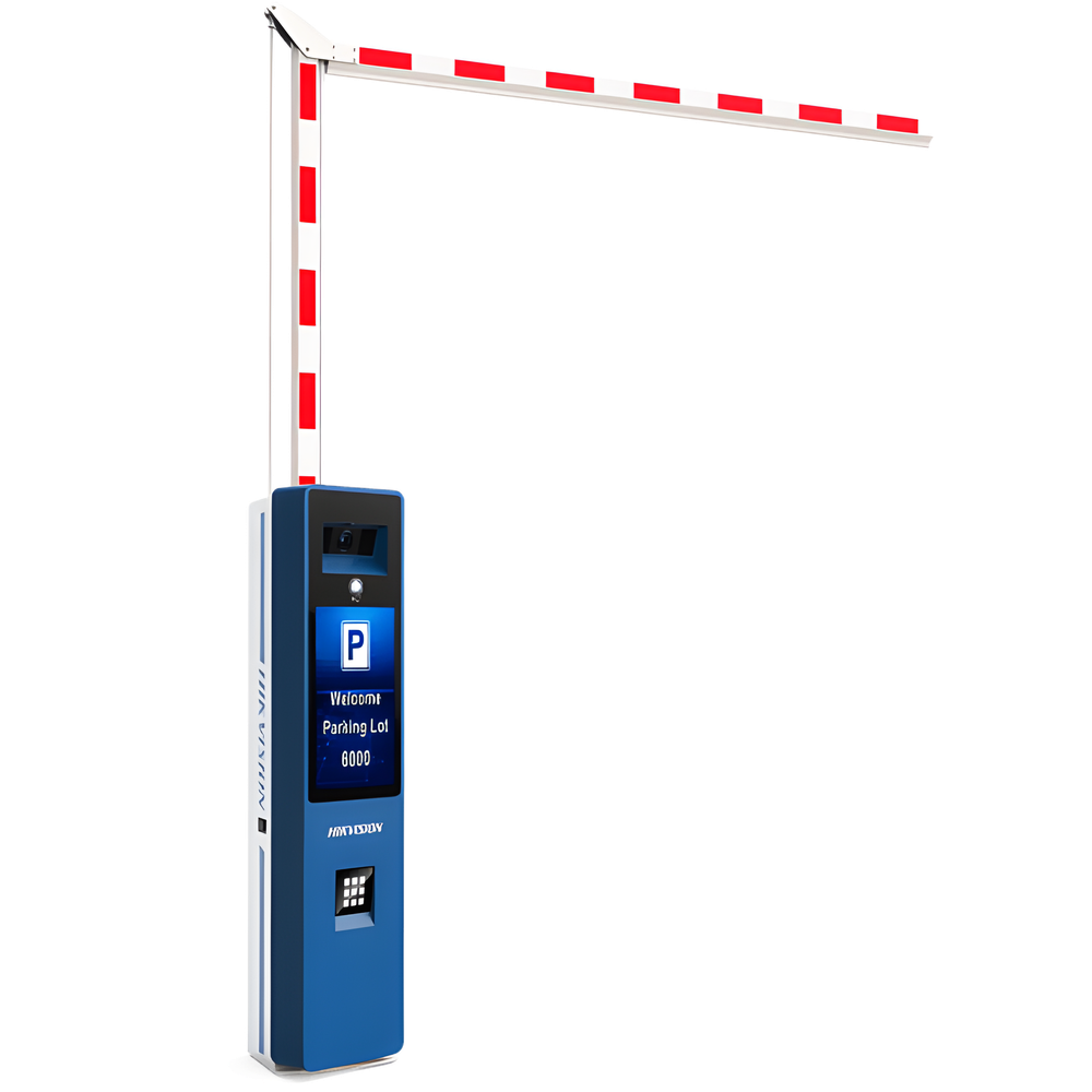 Barrera Vehicular IZQUIERDA Todo en Uno / Brazo Articulado Incluido de 4 mts / Cámara ANPR Integrada / Boton de Ayuda / Pantalla LCD / Apertura en 4 segundos