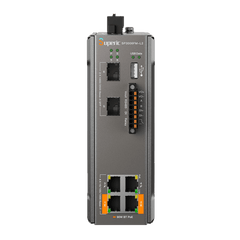 Switch Industrial Administrable / Gigabit con 2 Puertos PoE bt / 2 Puertos PoE af/at / 2 SFP Gigabit / Soporta RS485 / Presuepuesto PoE 128W