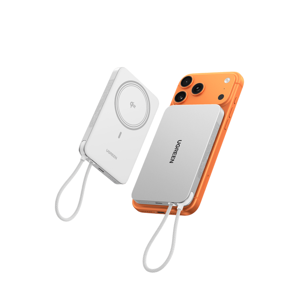Banco de Energía Magnético Inalámbrico / 10000 mAh / 30W USB-C PD+PPS / Cable USB-C Integrado 30W / Carga Inalámbrica Magnética 15W / Doble Celda 5000 mAh / Pantalla LED / 39.2 Wh