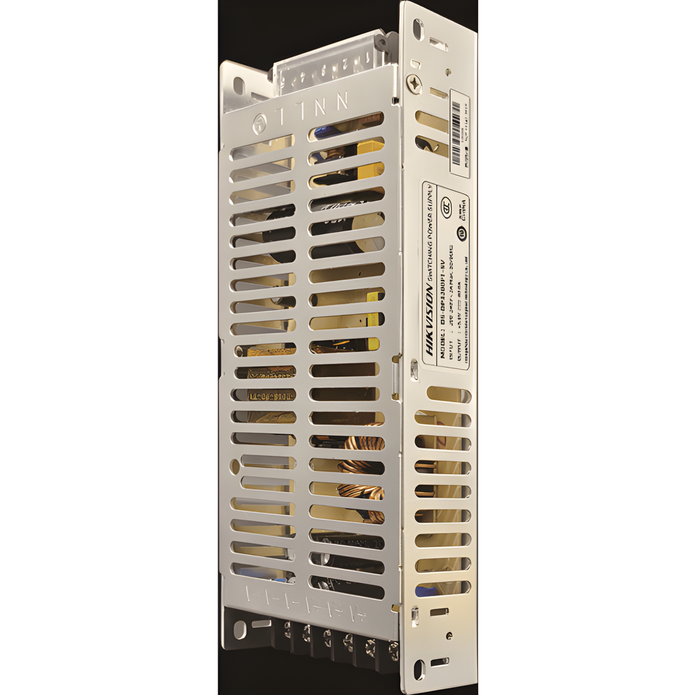 Caja con 40 Fuentes de Alimentación Hikvision 5V 40A 200W / Protección Cortocircuito y Sobrecarga / Eficiencia 87% / Rango Temperatura -40°C a 70°C / Convección Natural / Auto-Recuperación