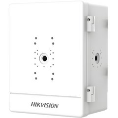 Caja para Videovigilancia para Exterior / Uso en Pared o Poste / IP66 / IK10 / Dimensiones: 387 X 432 X 225 mm / Soporta 3 Dispositivos (PTZ, Bocinas, Cámaras Fijas)