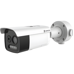 HIKMICRO Cámara Bala Dual Térmica y Óptica/ 5MP Óptica + 256×192 Térmica / IA para Detección Humana 84m y Vehicular 210m / Alarma por Temperatura -20°C a 150°C / Detección de Fuego y Fu