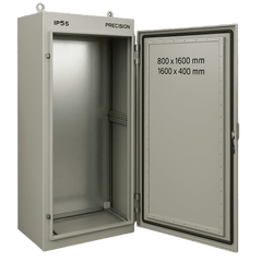 Gabinete de Acero IP55  (800 x 1600 x 400 mm) con Placa Trasera Interior Metálica