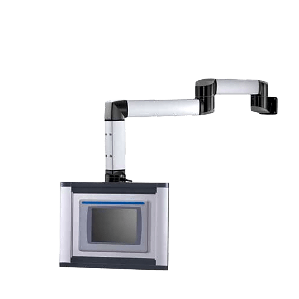 Acoplamiento de Codo con Brida para Montaje de Gabinete HMI, Brazo Syspend 180-Max / Rotación 300° / Capacidad de Carga 180 lb (81.6 kg) / Aluminio Color Negro Jet / Incluye Accesorios