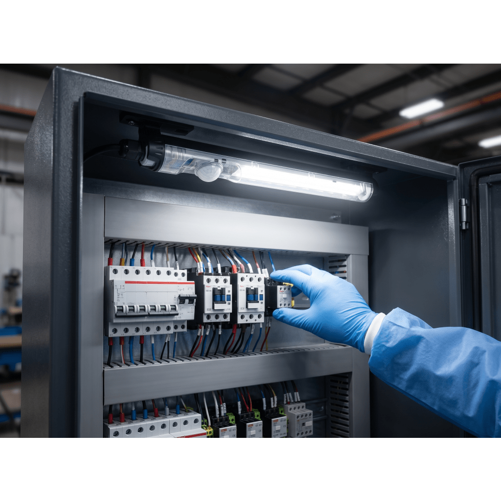 Lampar LED Compacta diseñada para Gabinetes de Telecomunicaciones, de 550 lm, Instalación sin Herramienta, 24-240 V