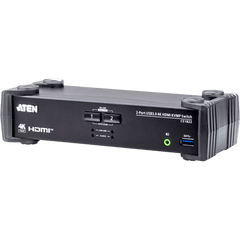 Conmutador KVMP 2 Puertos | HDMI 4K DCI 60Hz | USB 3.1 Gen 1 5 Gbps | Video DynaSync™ | Audio Mixer Mode | RS-232 | Firmware Actualizable