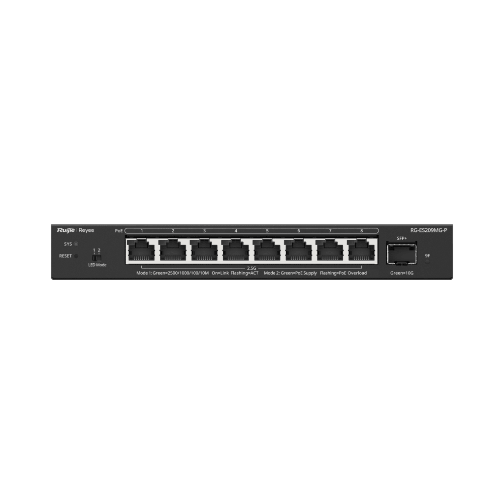 Switch Administrable Capa 2 con PoE+ Multi-Gigabit, 8 puertos 2.5Gb y 1 SFP+ 10G, hasta 130w