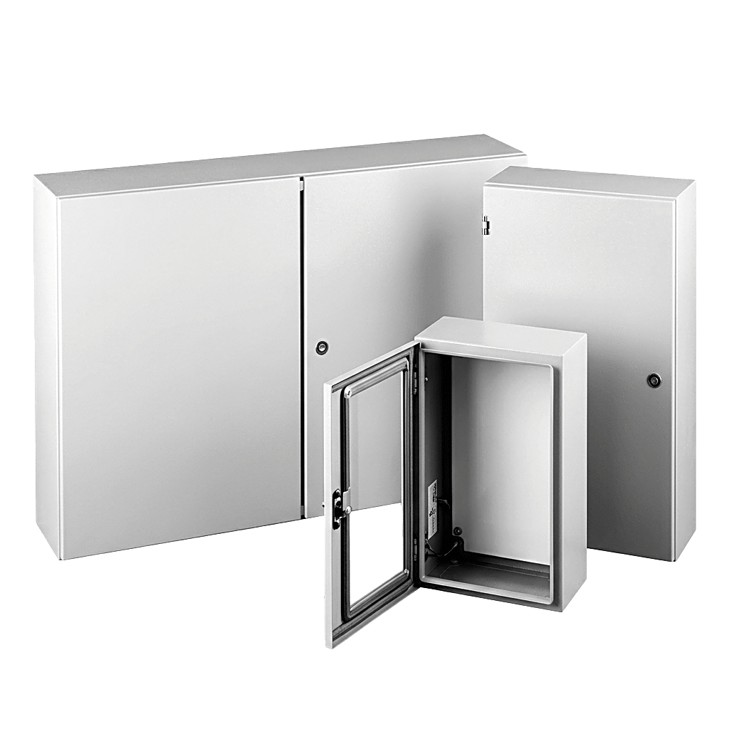 Gabinete Eléctrico de Control (Línea Concept) de 610 x 610 x 203 mm NEMA 4/12, Acero Color Gris Claro