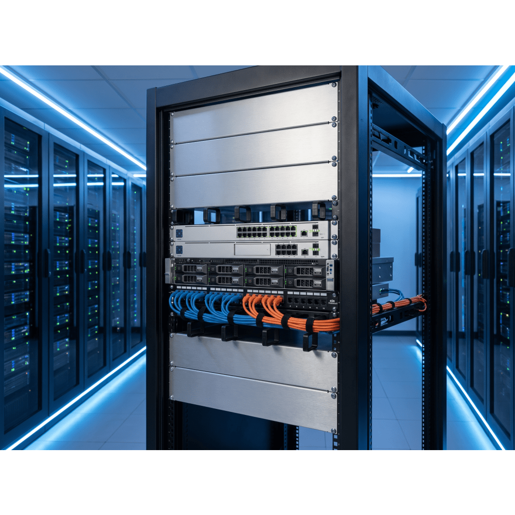 Tapa Ciega Para Rack Estándar de 19in, Plano, de Aluminio, 3 UR
