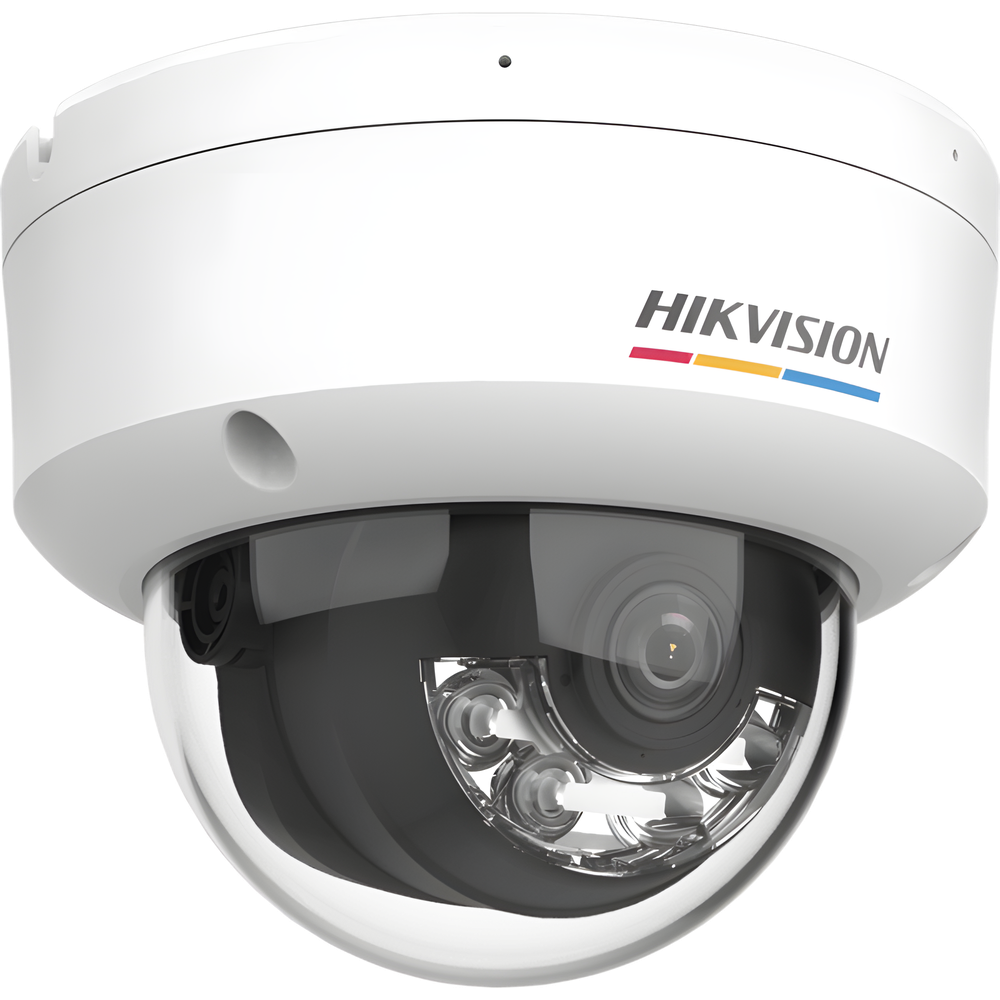 [ColorVu 3.0 + MD 3.0] Domo IP 4 Megapixel / Lente 2.8 mm / 30 mts IR + 30 mts Luz Blanca / Micrófono Integrado / Motion Detection 3.0 / Exterior IP67 / IK08 / WDR 120 dB / PoE / Micro SD