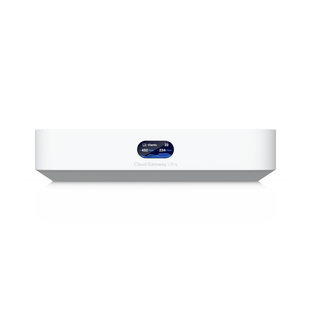 UCG Ultra Cloud Gateway Compacto con Soporte para  hasta 30+ Dispositivos UniFi, 300+ Clientes, Enrutamiento IDS/IPS de 1 Gbps y Balanceo Multi-WAN