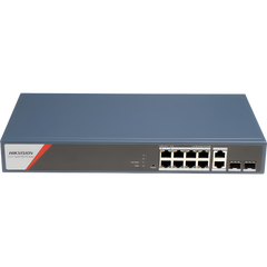 Switch Gigabit PoE+ / Administrable / 8 Puertos 1000 Mbps PoE+(4 Puertos PoE++ 90 W) / 2 Puertos 1000 Mbps de Uplink / 2 Puertos SFP / Configuración Nube Hik-PartnerPro / Modo Extendido hasta 300 Metros / 130 W
