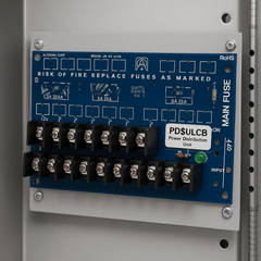 Módulo Distribuidor de Energía UL / 8 Salidas Clase 2 Protegidas PTC / Entrada 12-24VDC o 24-28VAC / Auto-resetable 2A por Salida / UL294-UL603-UL1481 / Montaje Incluido