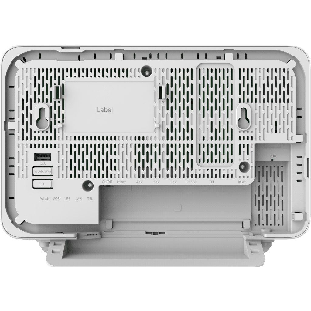 ONT XGS-PON / Wi-Fi 7 / 1x2.5GE + 3xGE + 1xPOTS + 1xUSB 2.0 / 2×2 MIMO 5 dBi / 4096 QAM 160 MHz / MLO Multi-RU / Smart O&M