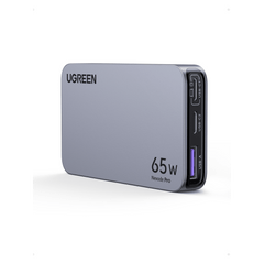 Cargador Rápido GaN 65W UGREEN / 2 Puertos USB-C + 1 Puerto USB-A / Tecnología GaN / Carga Rápida PPS PD 3.0 QC 4.0 / Compatibilidad Universal 100-240V / Diseño Compacto