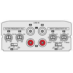 Amplificador Clase D KAC-M1814 / 400W Max / 45W x 4 RMS (4&Omega;) / 45W x 4 RMS (2&Omega;) / 90W x 2 Puenteado / Filtros Ajustables HPF/LPF / Entrada a Nivel de Altavoz / Recubrimiento Conformal / Compacto / Para Automóvil, Marina, ATV y Motocicle