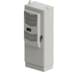 Gabinete para Exterior Tipo 4X Doble Puerta de 43 UR / Aluminio Soldado / 2134 x 762 x 1118 mm (84 x 30 x 44 in) / Exterior IP66 / Montaje Almohadilla / Aire de Precisión / Gris RAL 7035