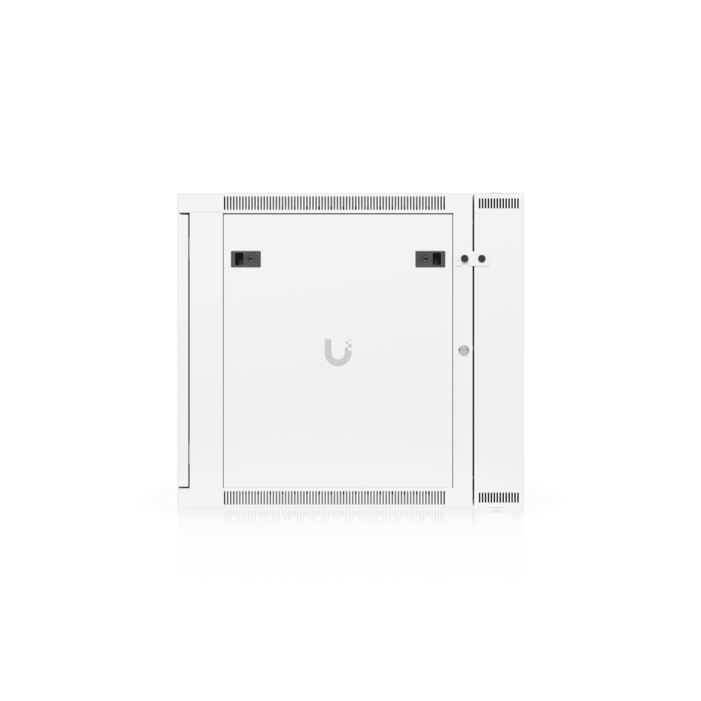 UACC Rack Cabinet 12U (600 x 703 mm) - Gabinete Cerrado para Montaje en Pared con Puerta Frontal Perforada, Puerta Trasera Abatible (Swing-Out) y Paneles Laterales Removibles con Llave