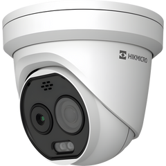 (HIKMICRO) Turret IP Bi-Espectral / Térmica (160 X 120 / 1.8 mm) + Óptica (5 MP / 2 mm ) / Rango: -20°C a 150°C / 8°C Tolerancia / VCA 3.0 (Vehiculo 60 Mts / Humano 20 Mts) / Detección de Fuego y Humo / IP67 / Dual Light /