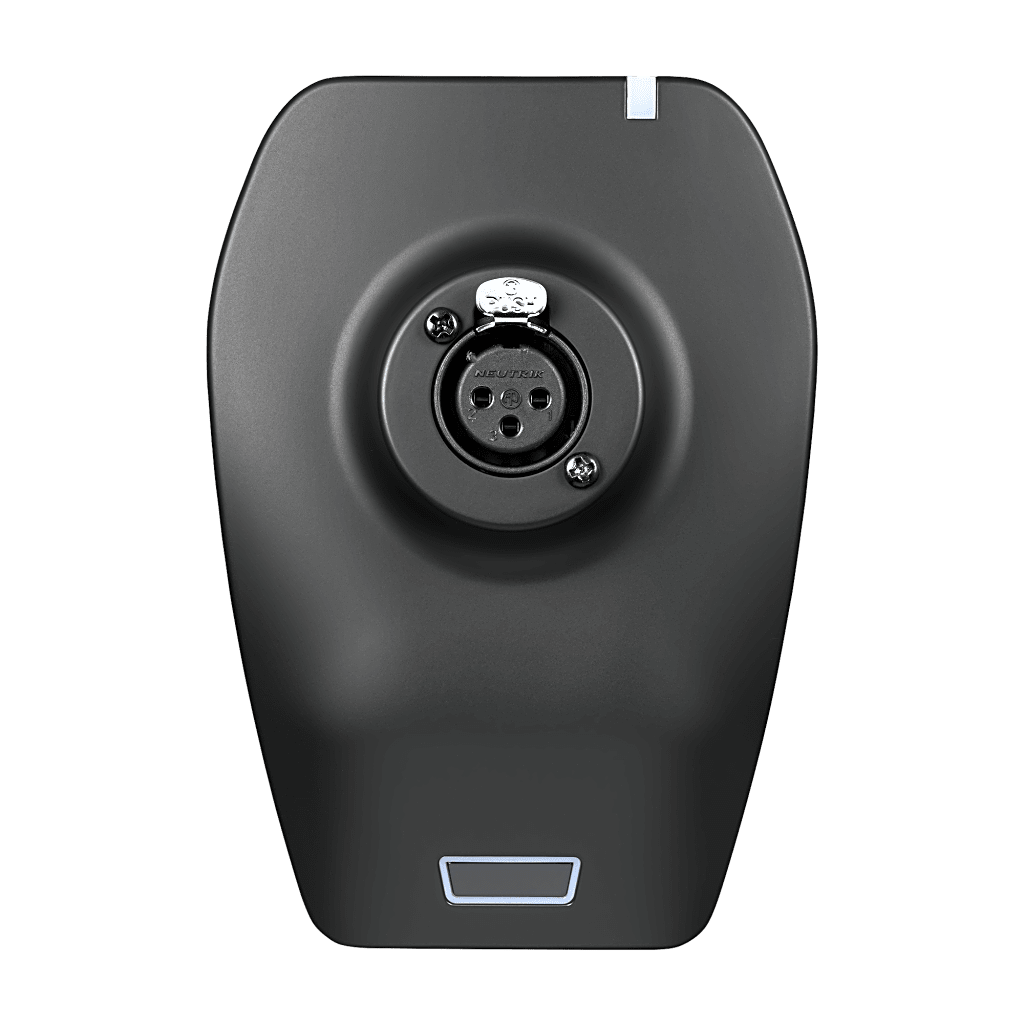 Transmisor de Micrófono de Mesa | System 20 PRO | Conector XLR-F para Micrófono Gooseneck | Batería de Ión-Litio | Pantalla OLED | USB Type-C | 10-20 Canales Simultáneos | AES128