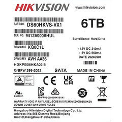 Disco Duro para Videovigilancia / 6 TB / SATA 6.0 Gb/s / 5400 RPM / 256 MB Buffer / Soporta 64 Cámaras HD / Operación 24/7 / 180 TB/Año / MTTF 1M Horas