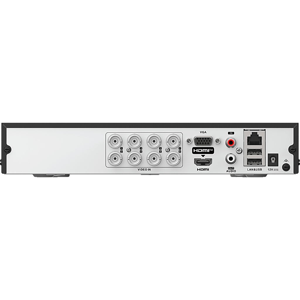 DVR 8 Canales TURBOHD + 4 Canales IP / 5 Megapixel Lite - 3K Lite / Audio Bidireccional /ACUSENSE (Evista falsas alarmas) / 1 Bahía de Disco Duro / Salida de Video en Full HD