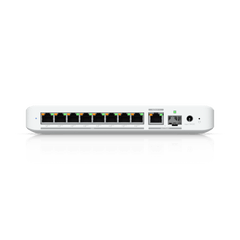 USW Flex 2.5G PoE Switch de 8 Puertos 2.5GbE PoE++, con un Puerto de Enlace Ascendente Combinado RJ45/SFP+ de 10 GbE (No incluye Adaptador ca/cc)