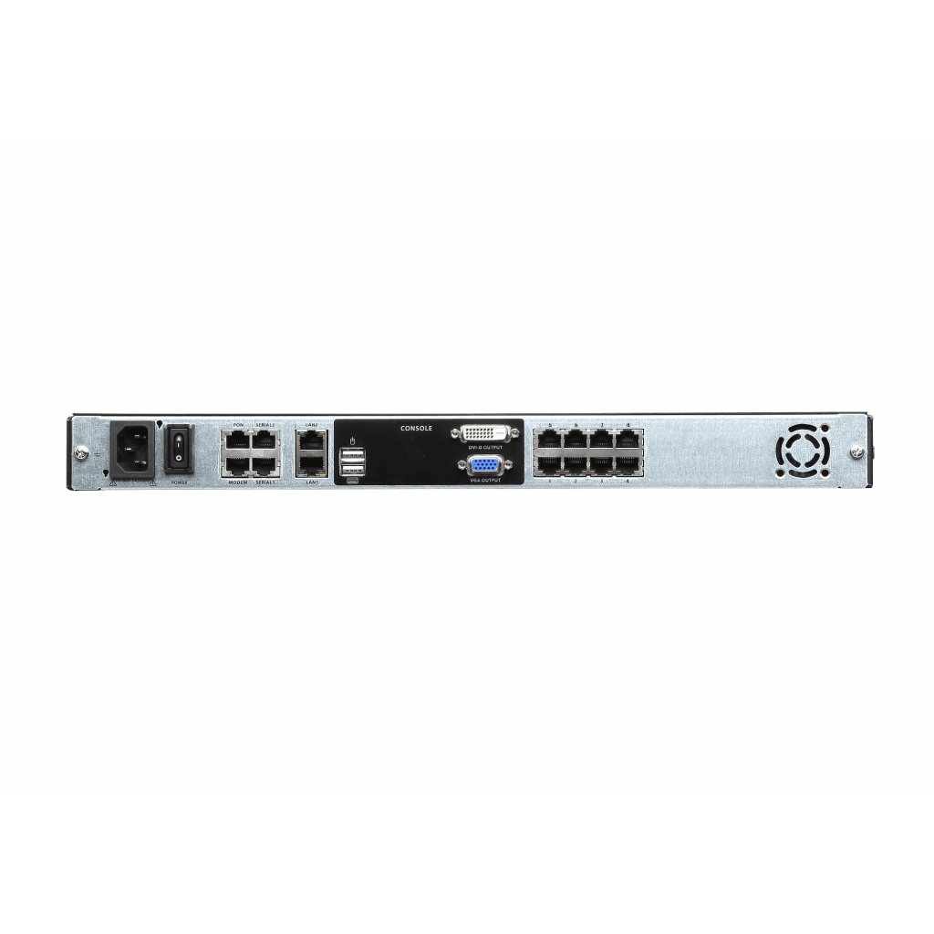 CONSOLA LCD DUAL RAIL CON SWITCH KVM POR IP INTEGRADO MULTI-INTERFAZ | CAT 5 DE 8 PUERTOS DE 1 CONSOLA LOCAL Y 1 CONSOLA REMOTA