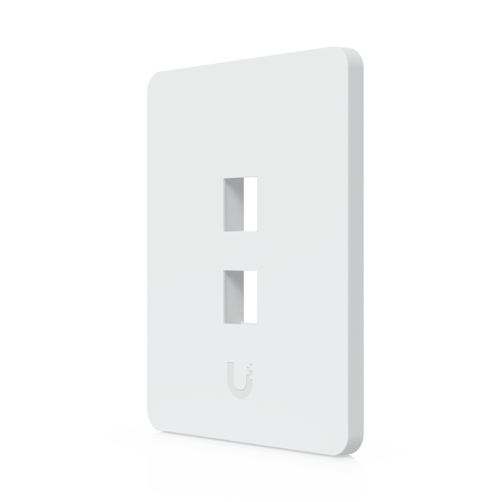 Placa de Pared Vertical Universal para Keystone de 2 Puertos con Cubierta Pintable, Acabado Personalizable, Paquete con 4 Piezas